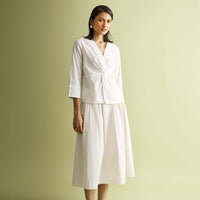 Front Twist Top in White -COL - Stella Carakasi