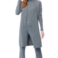 Leana Cable-Knit Coat -COL