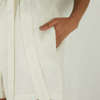Barefoot in the Park Romper in Off-white -COL - Stella Carakasi