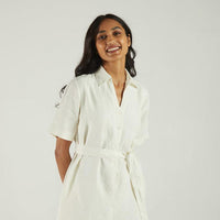 Barefoot in the Park Romper in Off-white -COL - Stella Carakasi