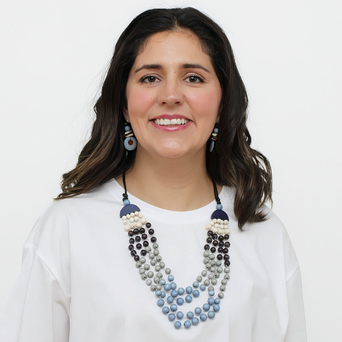 Petite Grey Ombre Necklace -COL - Stella Carakasi