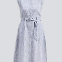 Back Cut Out Linen Dress -COL - Stella Carakasi