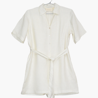 Barefoot in the Park Romper in Off-white -COL - Stella Carakasi