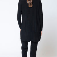 Amely Shawl Collar Mid-Length Cardigan, Dark Navy -COL