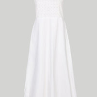 Cross-back Midi Dress in Eyelet Embroidery -COL - Stella Carakasi