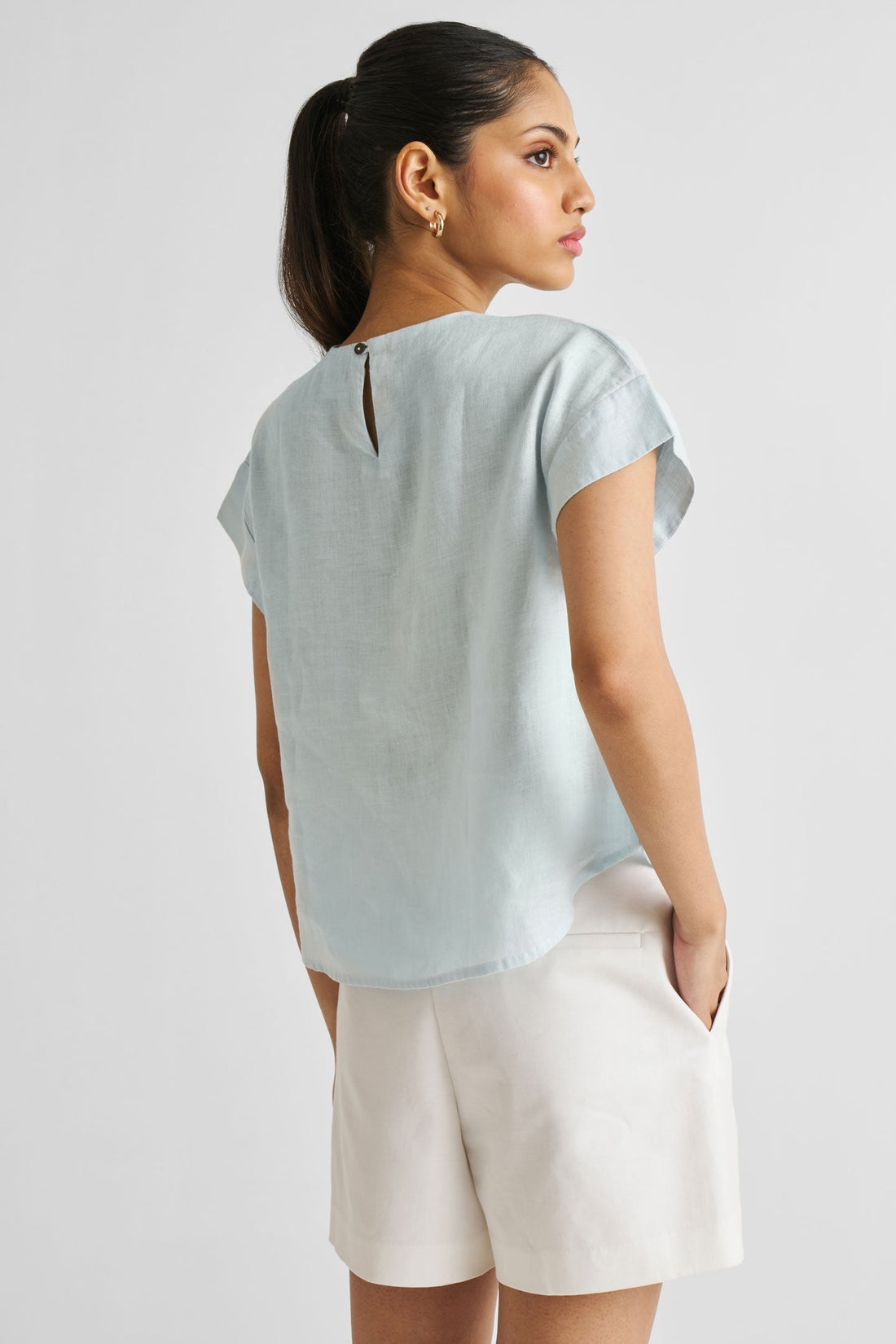 Cap Sleeved Everyday Top -COL