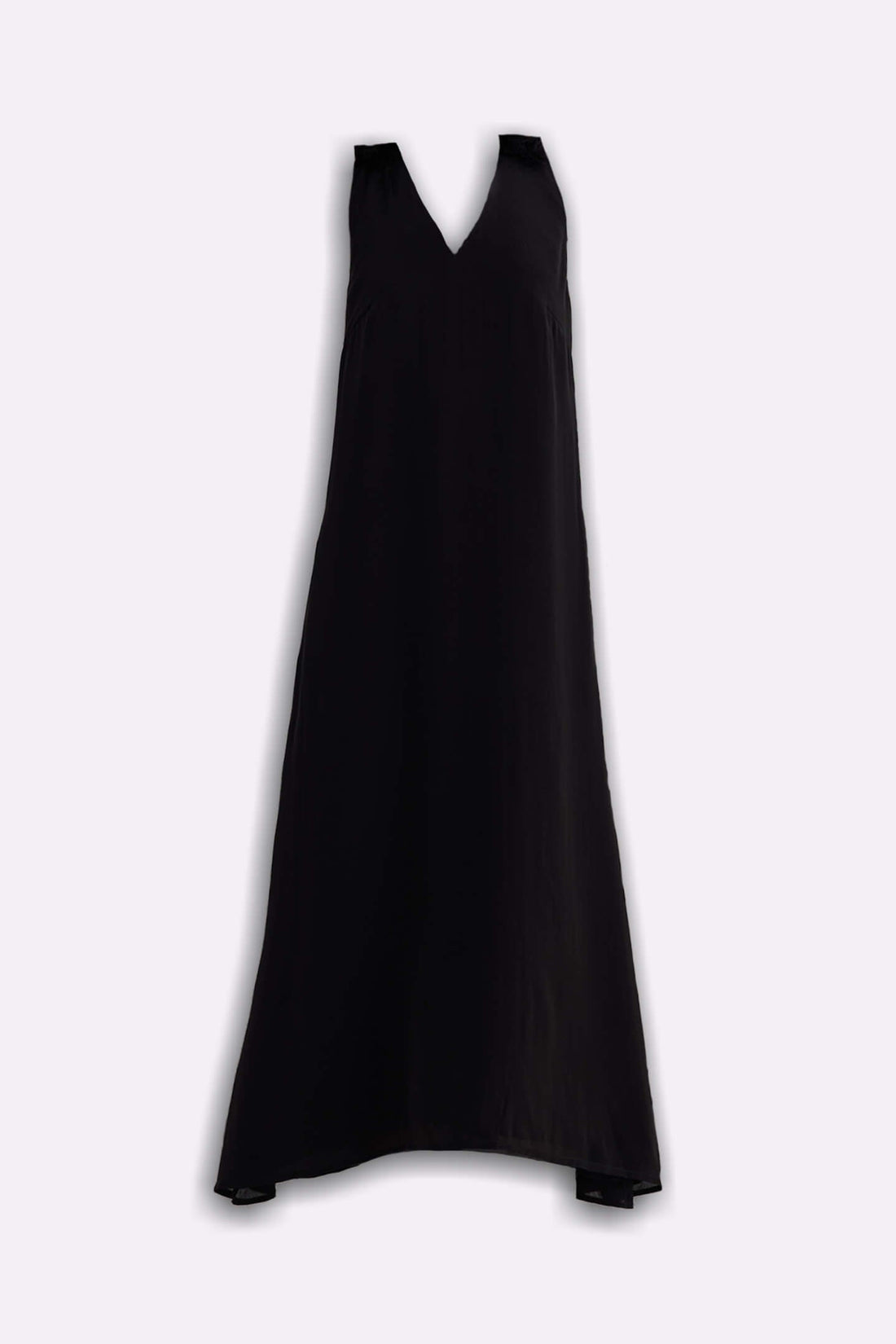 Crossed in Chic Sleeveless Maxi Dress in Black - Stella Carakasi