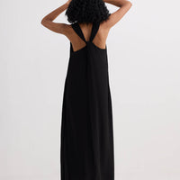 Crossed in Chic Sleeveless Maxi Dress in Black - Stella Carakasi