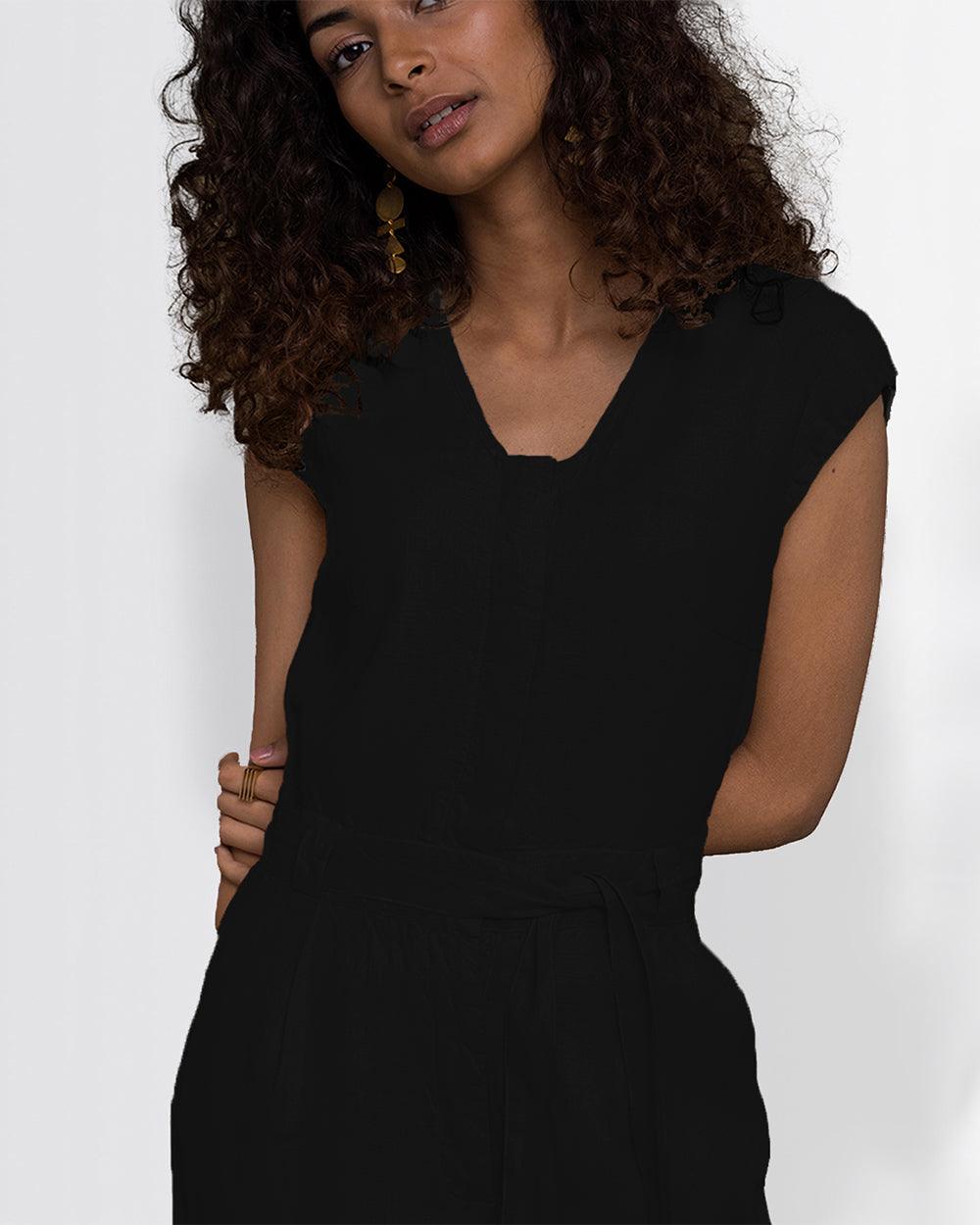 Hemp Noir Jumpsuit -COL