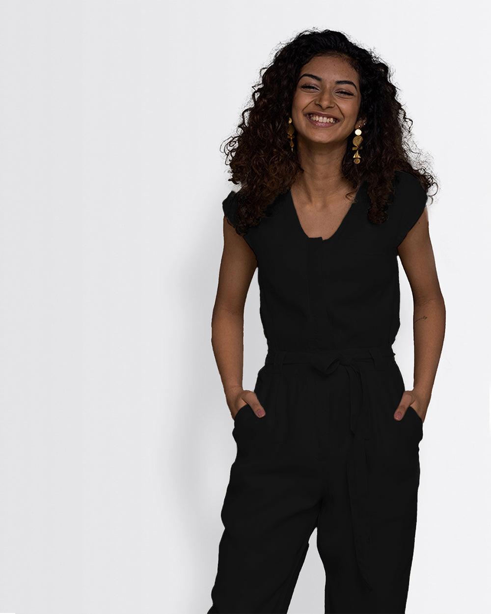 Hemp Noir Jumpsuit -COL
