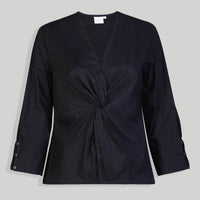 Front Twist Top in Black -COL - Stella Carakasi
