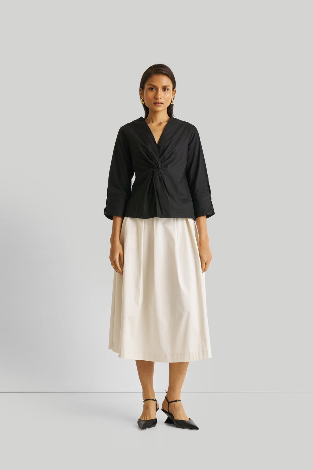 Front Twist Top in Black -COL - Stella Carakasi
