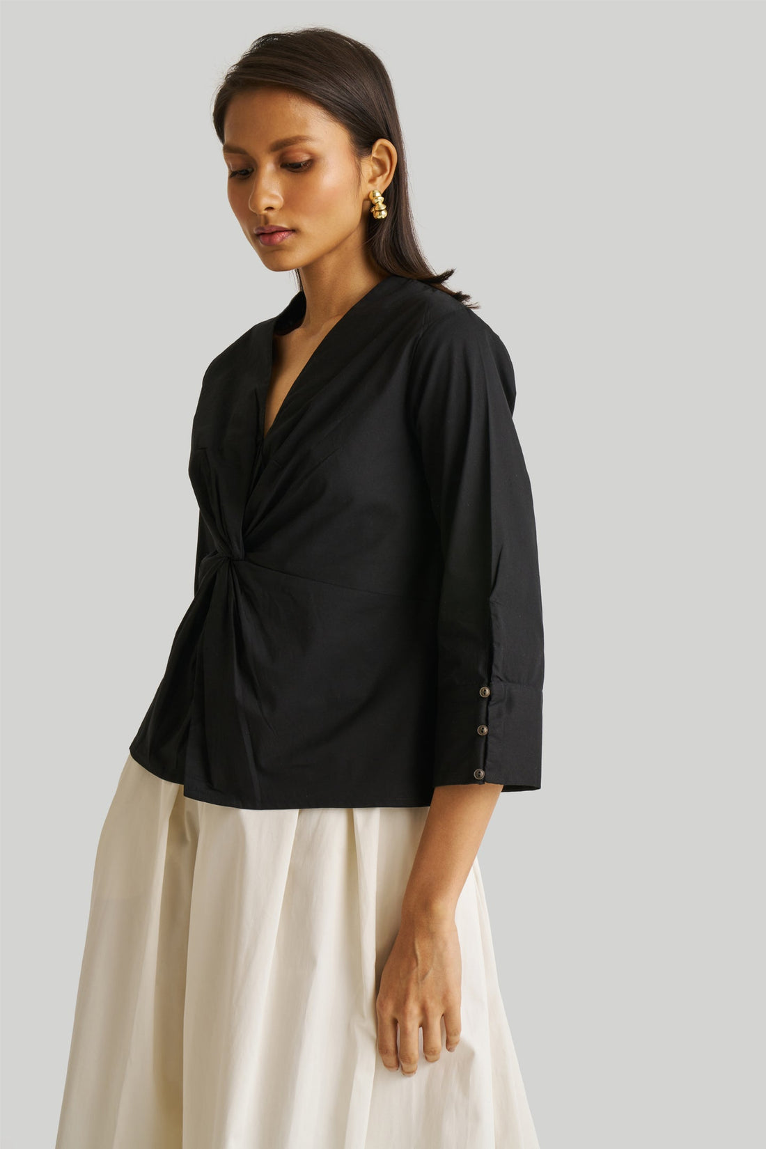 Front Twist Top in Black -COL - Stella Carakasi