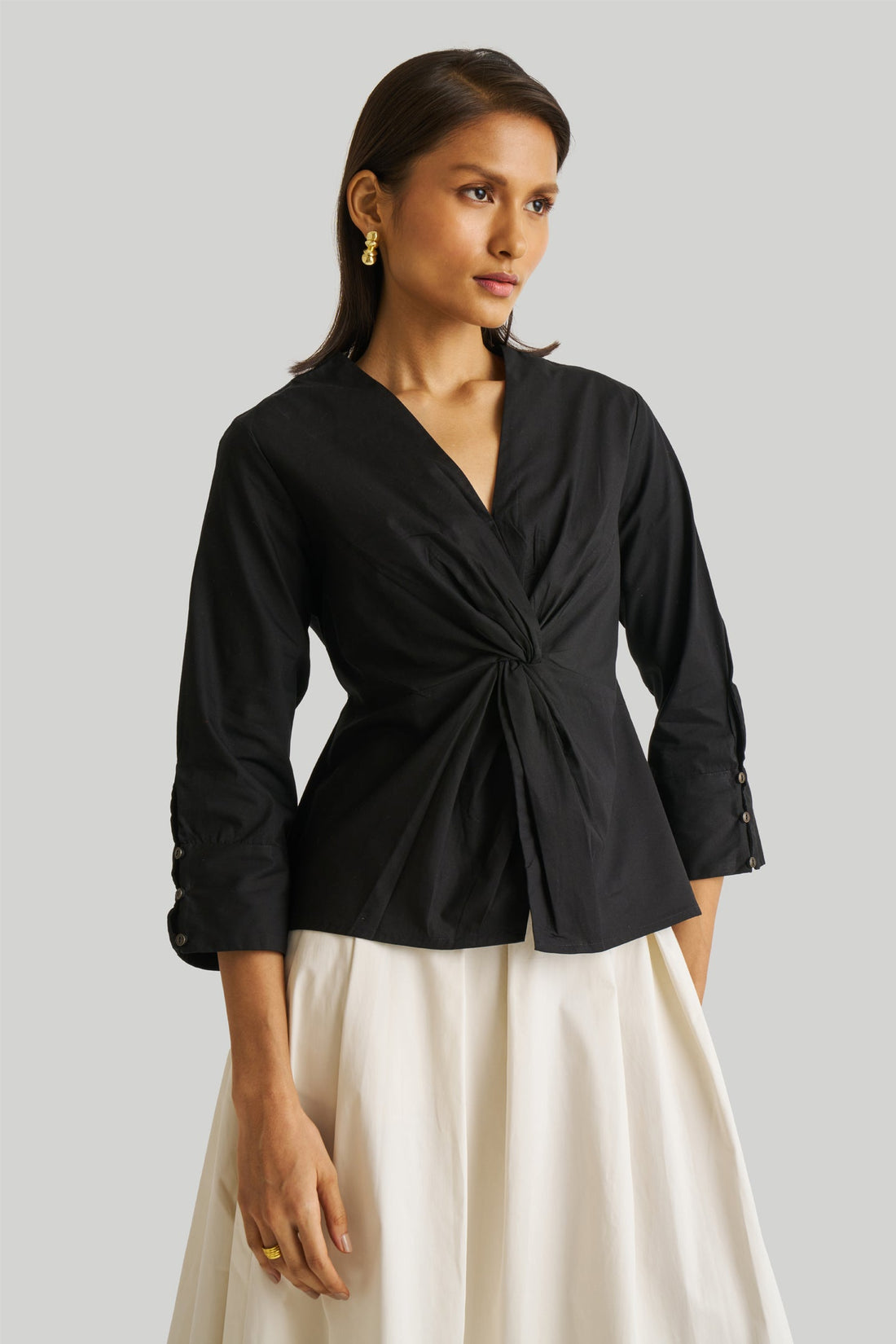 Front Twist Top in Black -COL - Stella Carakasi