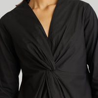 Front Twist Top in Black -COL - Stella Carakasi