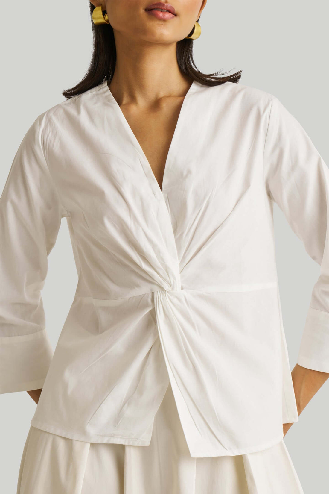 Front Twist Top in White -COL - Stella Carakasi