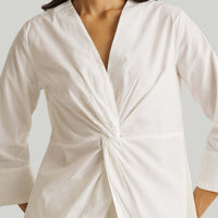 Front Twist Top in White -COL - Stella Carakasi
