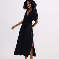 Flowy A-Line Maxi Dress -COL