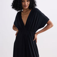 Flowy A-Line Maxi Dress -COL