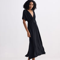 Flowy A-Line Maxi Dress -COL