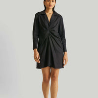 Front Twist Dress in Black -COL - Stella Carakasi