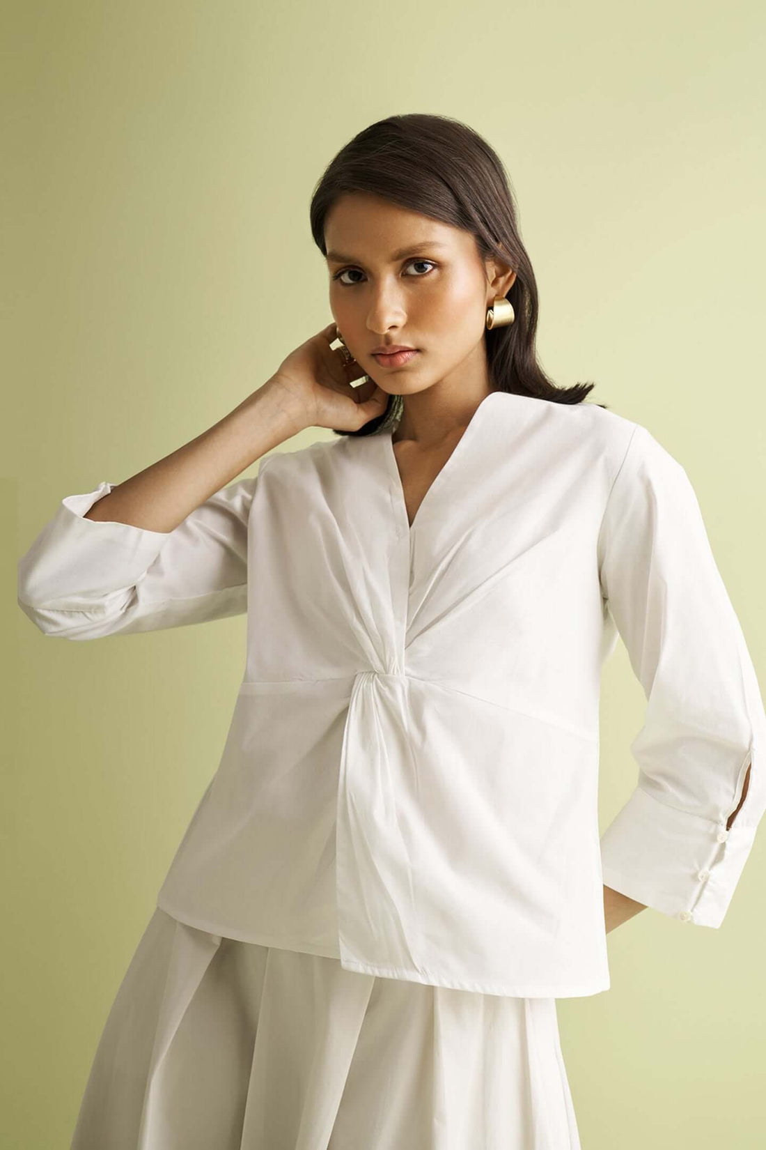 Front Twist Top in White -COL - Stella Carakasi