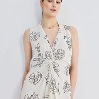 Front Twist Maxi Dress -COL