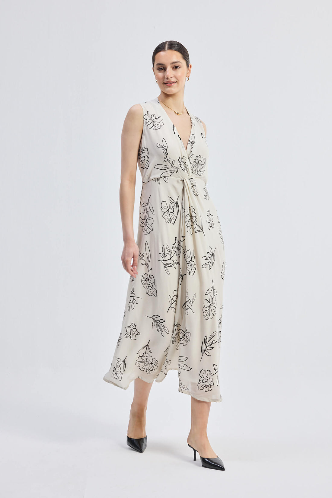 Front Twist Maxi Dress -COL