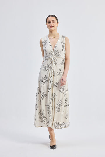 Front Twist Maxi Dress -COL