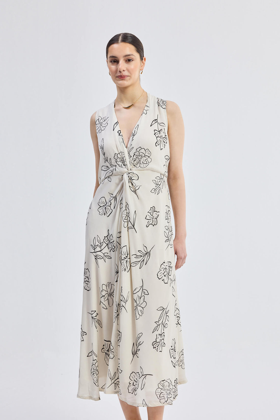 Front Twist Maxi Dress -COL