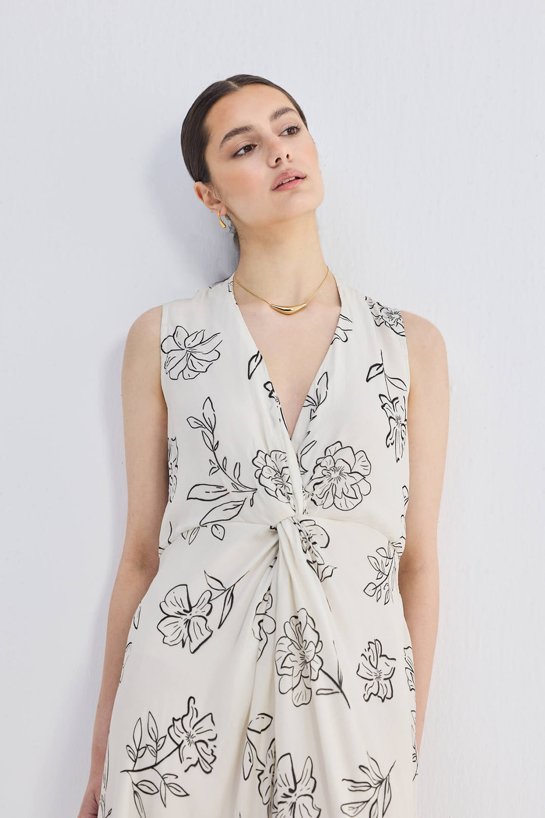 Front Twist Maxi Dress -COL