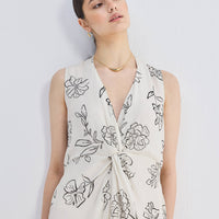 Front Twist Maxi Dress -COL