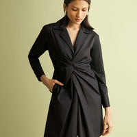 Front Twist Dress in Black -COL - Stella Carakasi