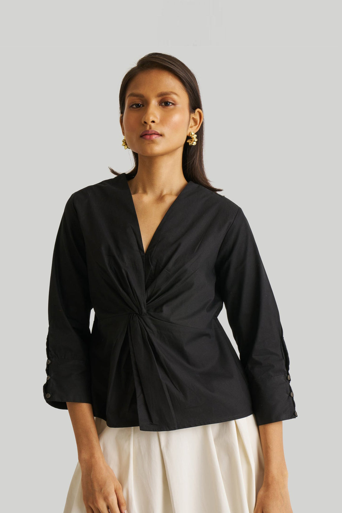 Front Twist Top in Black -COL - Stella Carakasi