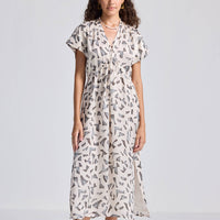 Gathered Maxi Dress with Side Slits in Mosaic -COL - Stella Carakasi