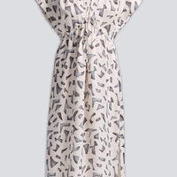 Gathered Maxi Dress with Side Slits in Mosaic -COL - Stella Carakasi