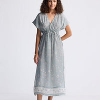 Gathered Maxi Dress in Sage Green -COL - Stella Carakasi