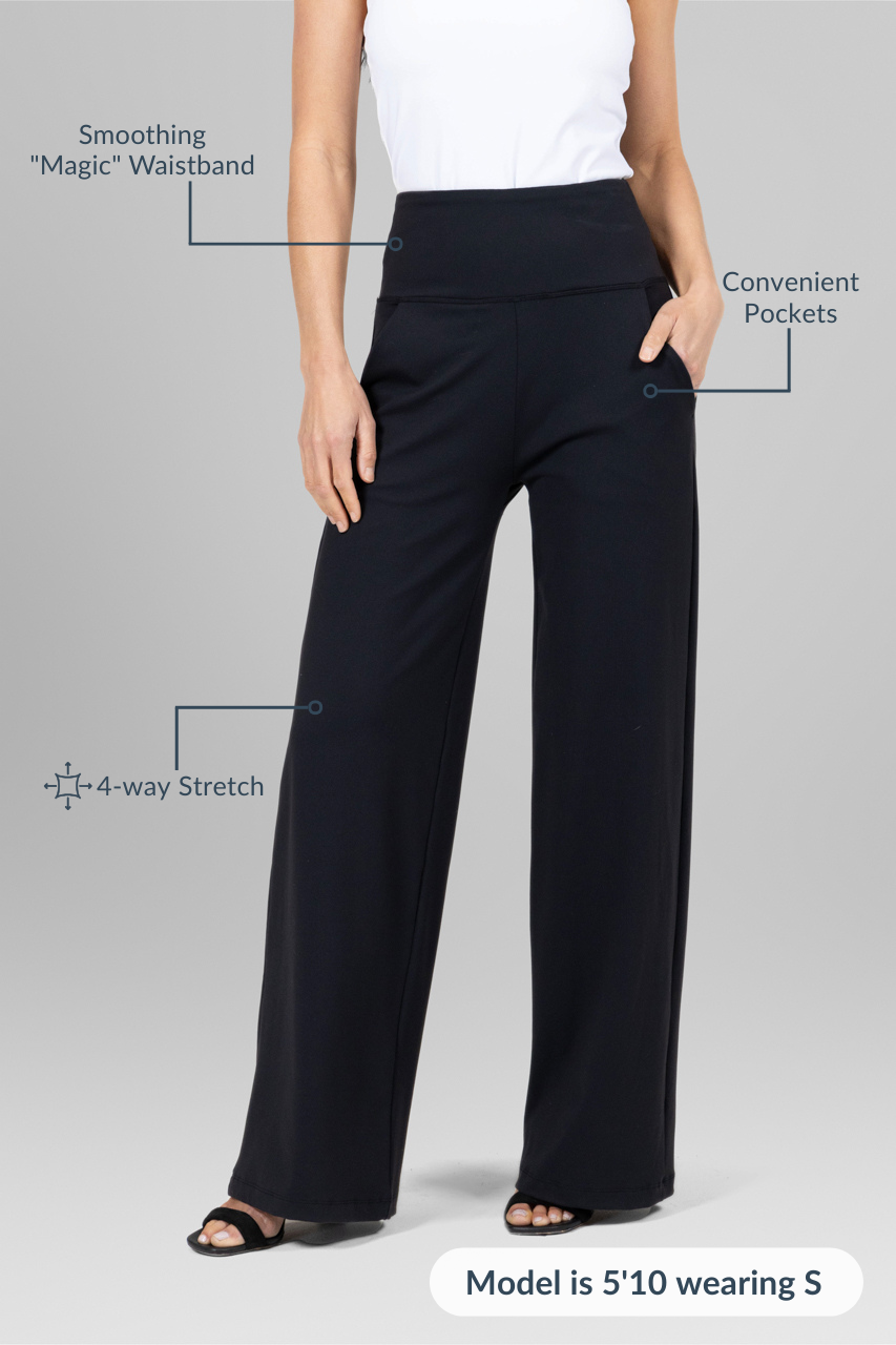 High Waist Wide Leg Pants -COL