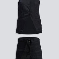 Hemp Vest Jacket Set in Black -COL - Stella Carakasi