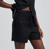 Hemp Vest Jacket Set in Black -COL - Stella Carakasi