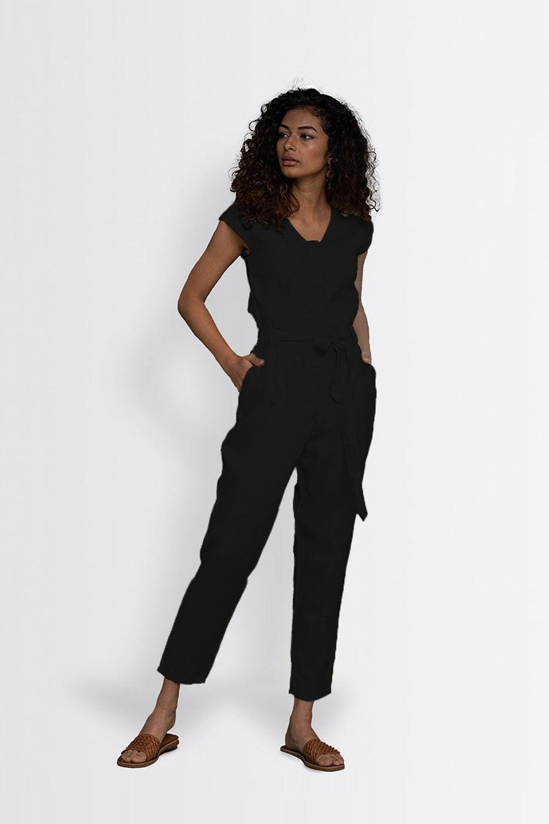 Hemp Noir Jumpsuit -COL