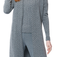 Leana Cable-Knit Coat -COL