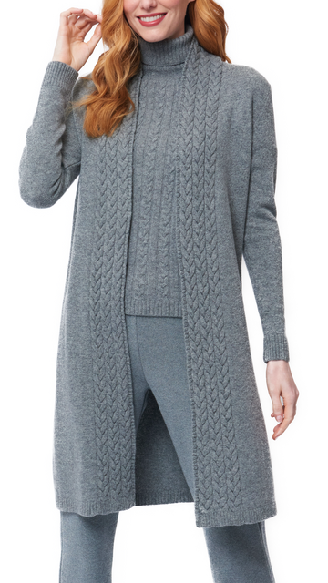 Leana Cable-Knit Coat -COL