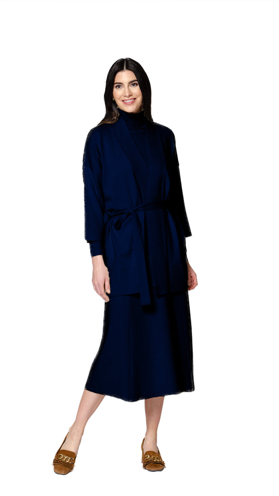 Martina Flat-Knit Vest, Dark Navy -COL