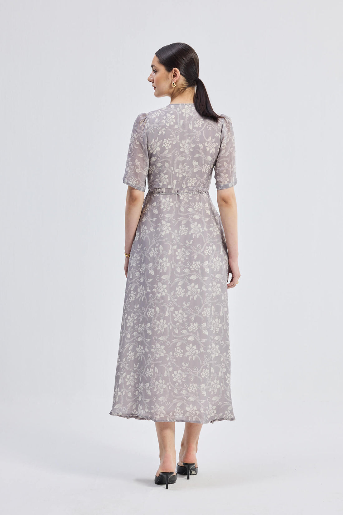 Maxi Wrap Floral dress in Vintage Vines -COL - Stella Carakasi
