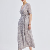 Maxi Wrap Floral dress in Vintage Vines -COL - Stella Carakasi
