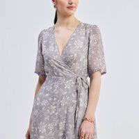Maxi Wrap Floral dress in Vintage Vines -COL - Stella Carakasi