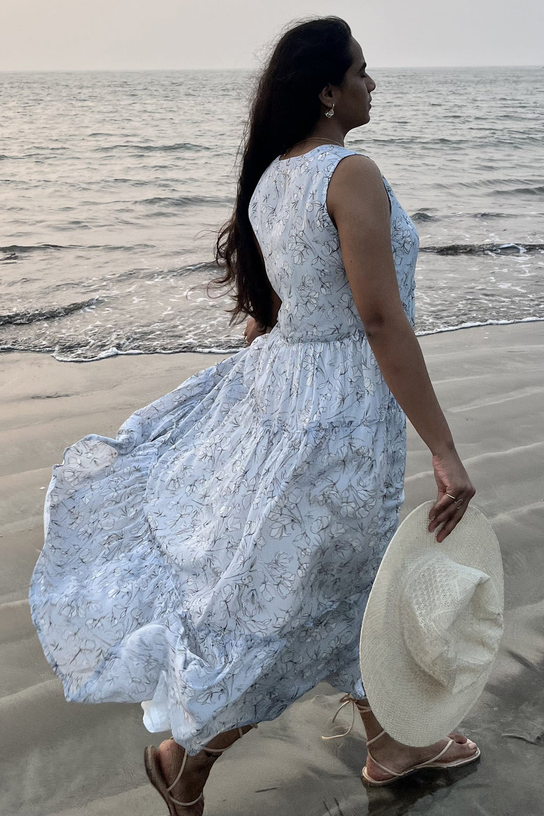 Perfect Resort Maxi Dress in Blue Florals -COL - Stella Carakasi
