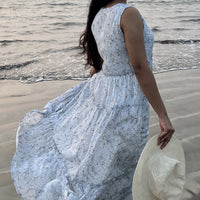 Perfect Resort Maxi Dress in Blue Florals -COL - Stella Carakasi
