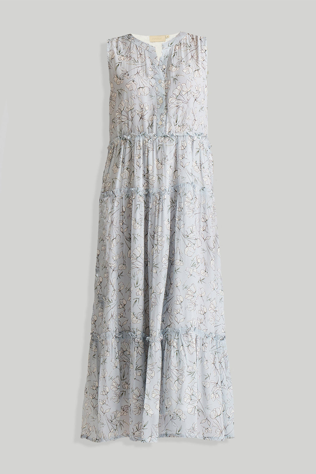 Perfect Resort Maxi Dress in Blue Florals -COL - Stella Carakasi